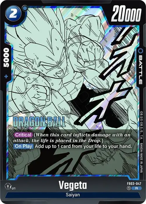 Vegeta card art