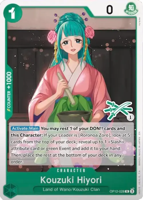 Kouzuki Hiyori (Zoro Deck) card art