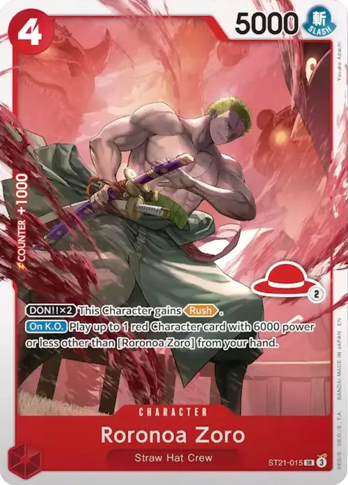 Roronoa Zoro - ST21-015 (Luffy Deck) card art