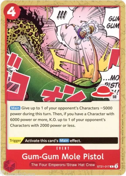 Gum-Gum Mole Pistol (Luffy Deck) card art