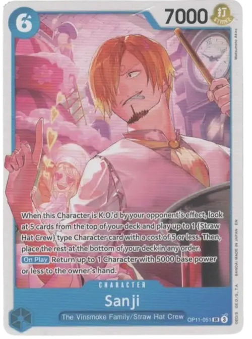 Sanji - OP11-051 (Nami Deck) card art