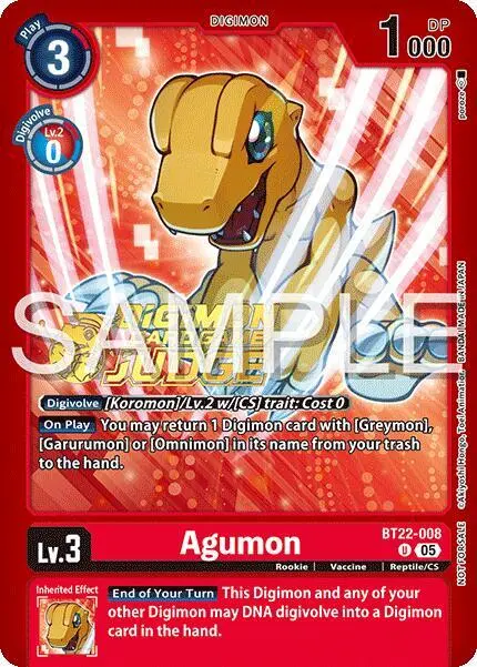 Agumon (Judge Pack 2025 Wave 2) card art
