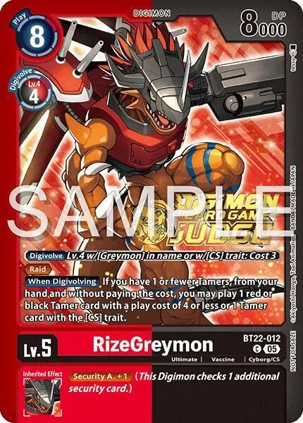 RizeGreymon (Judge Pack 2025 Wave 2) card art