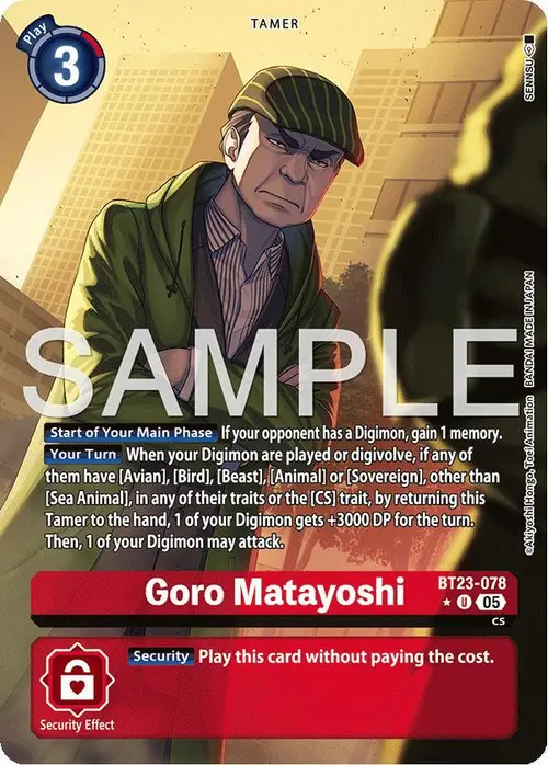 Goro Matayoshi (Alternate Art) card art