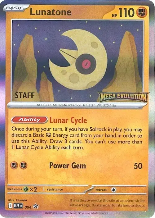 Lunatone - 004 [Staff] card art
