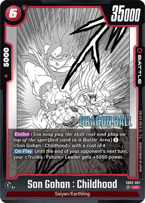 Son Gohan : Childhood card art