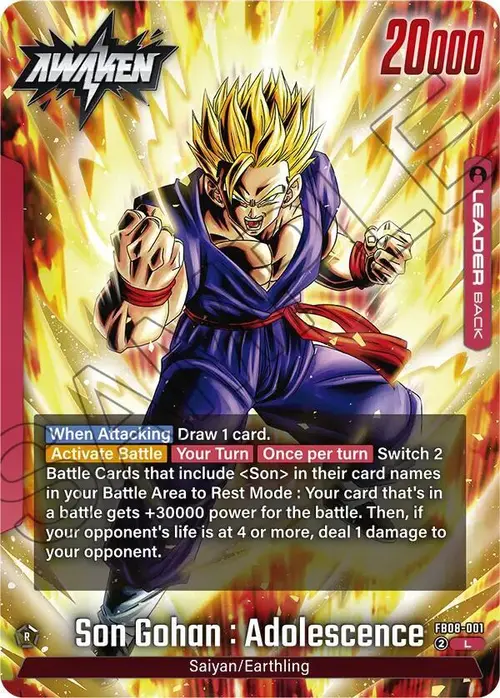 Son Gohan : Adolescence card art