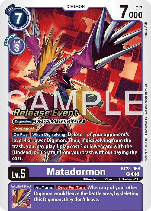 Matadormon card art