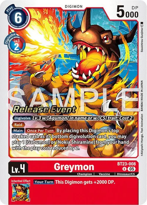 Greymon card art