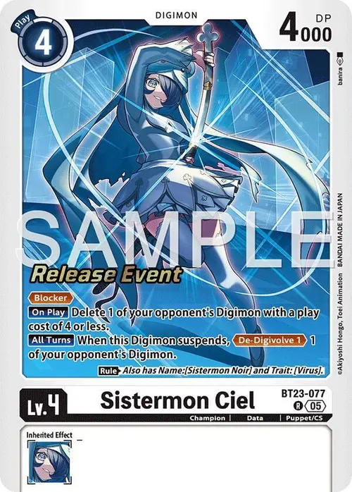 Sistermon Ciel card art