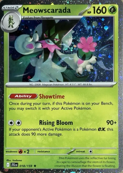Meowscarada - 018/159 (Cosmos Foil) card art