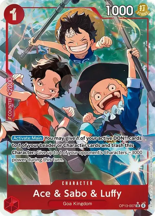 Ace & Sabo & Luffy (Alternate Art) card art