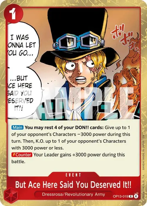 But Ace Here Said You Deserved It!! card art