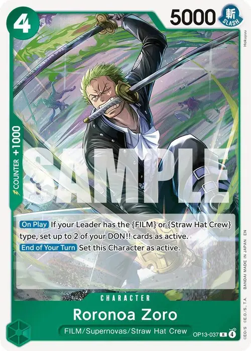 Roronoa Zoro card art