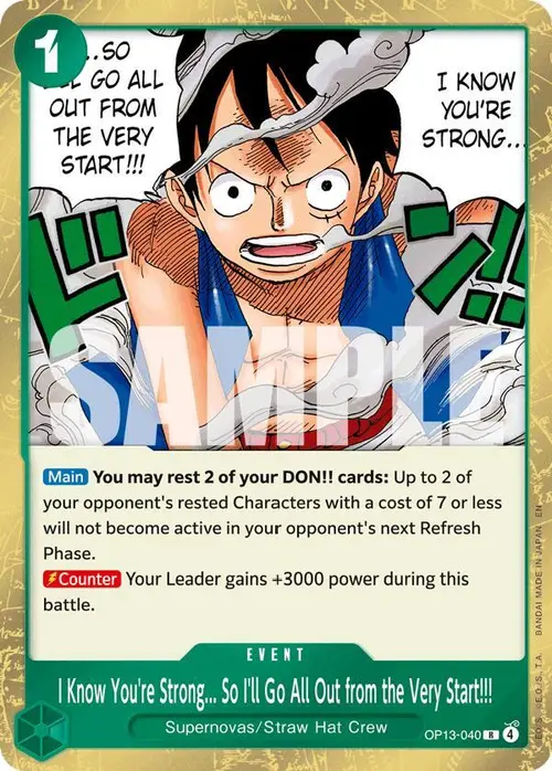 I Know You're Strong... So I'll Go All Out from the Very Start!!! card art