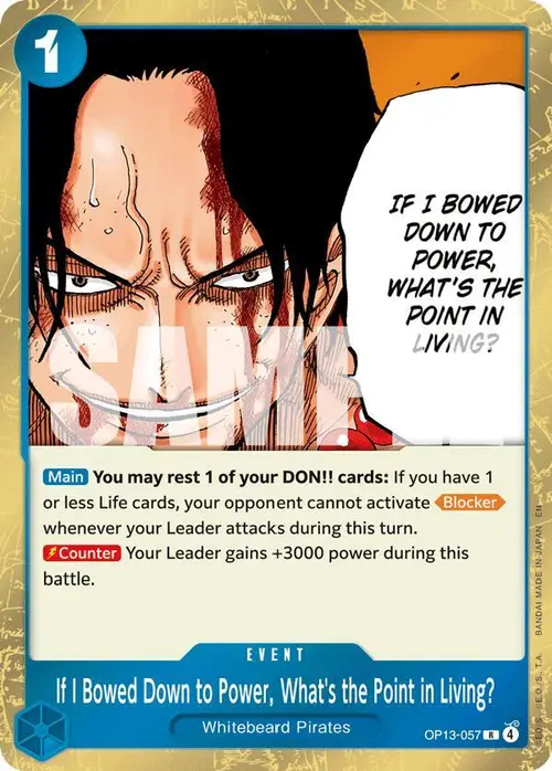 If I Bowed Down to Power, What's the Point in Living? card art