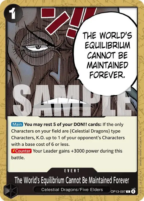 The World's Equilibrium Cannot Be Maintained Forever card art
