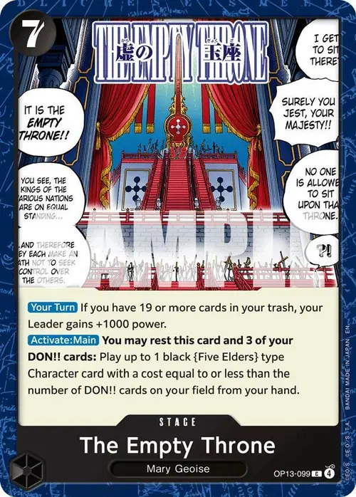 The Empty Throne card art