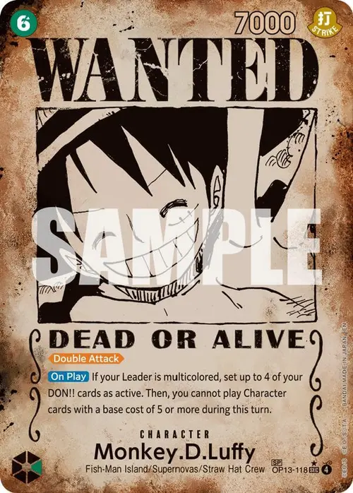 Monkey.D.Luffy (118) (Wanted Poster) card art