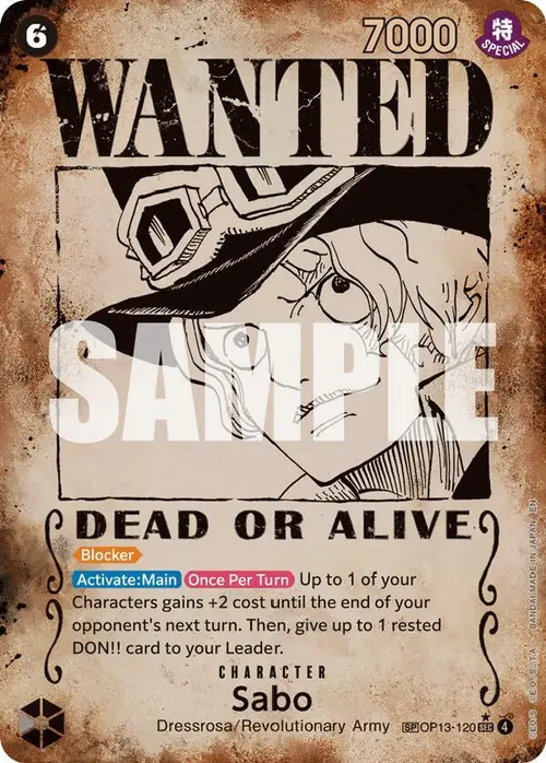 Sabo (120) (Wanted Poster) card art