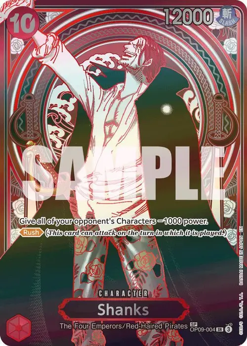Shanks - OP09-004 (SP) (Silver) card art