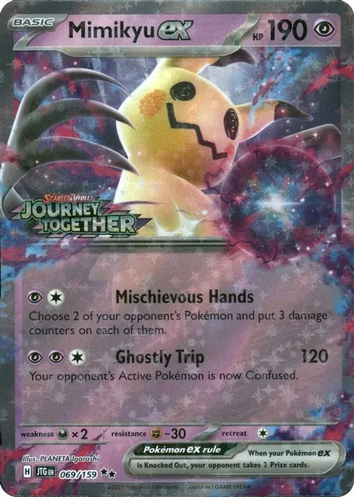 Mimikyu ex (Journey Together Stamped) card art
