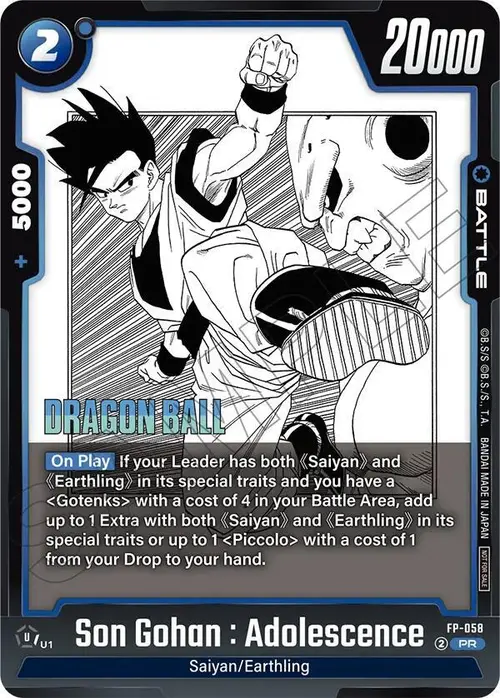 Son Gohan : Adolescence card art