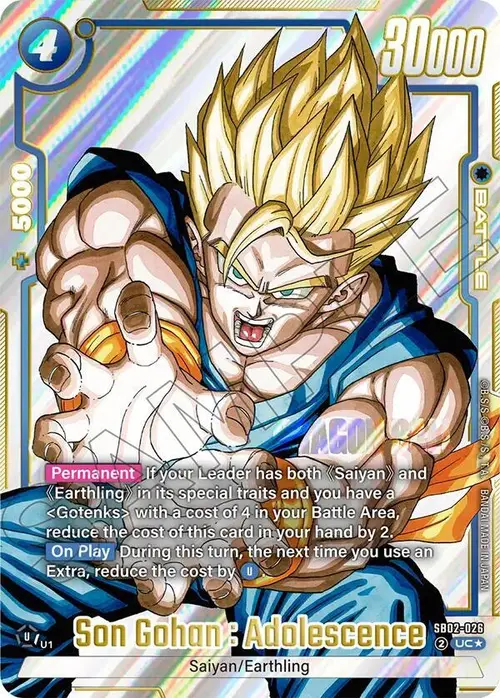 Son Gohan : Adolescence (Alternate Art) card art