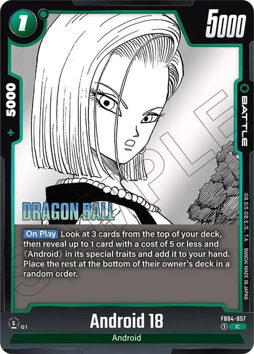Android 18 card art