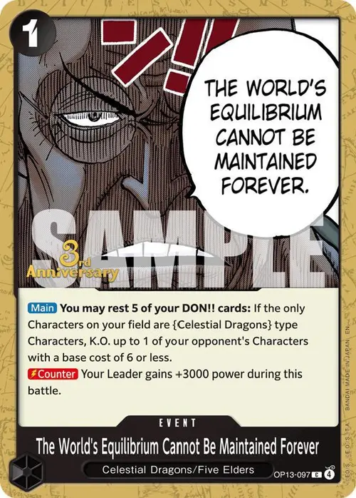 The World's Equilibrium Cannot Be Maintained Forever card art