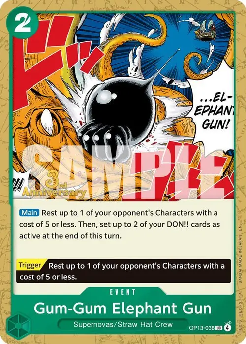 Gum-Gum Elephant Gun card art