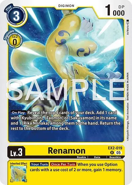 Renamon (EX2-019) (Alternate Art) card art