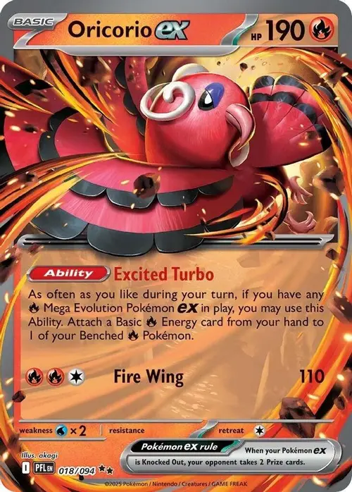 Oricorio ex - 018/094 card art
