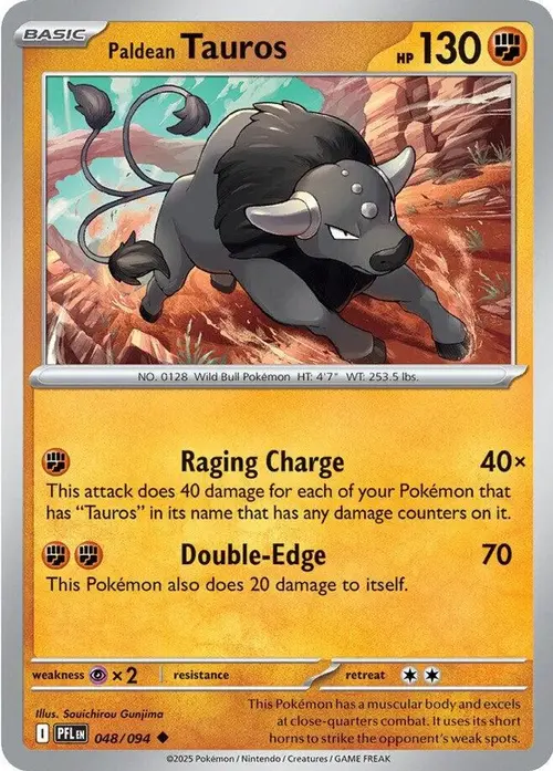 Paldean Tauros card art