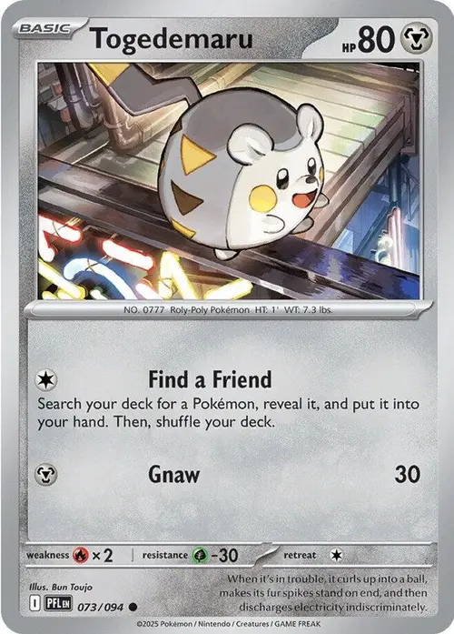 Togedemaru - 073/094 card art