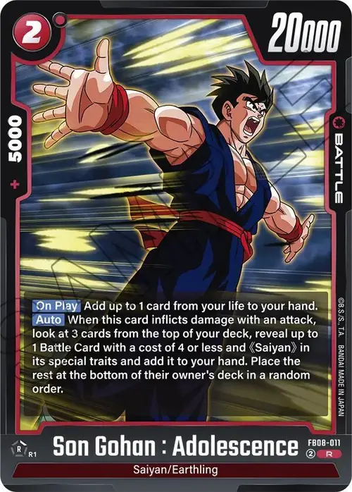 Son Gohan : Adolescence card art