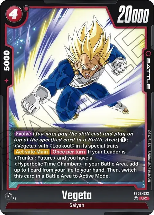 Vegeta card art