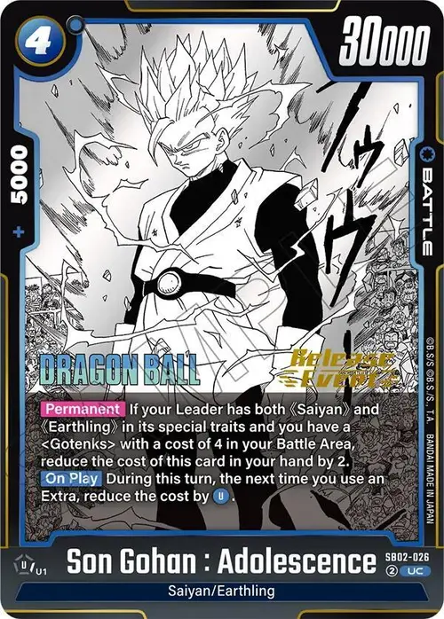 Son Gohan : Adolescence card art