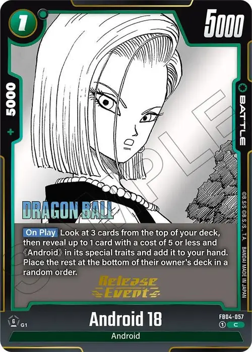 Android 18 card art