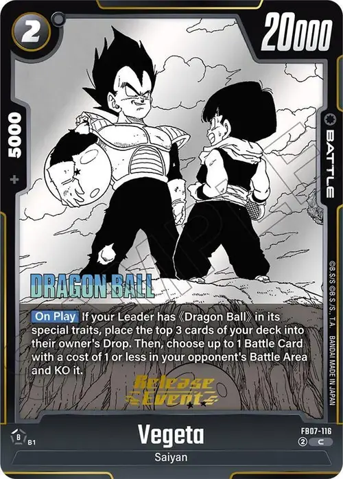 Vegeta card art