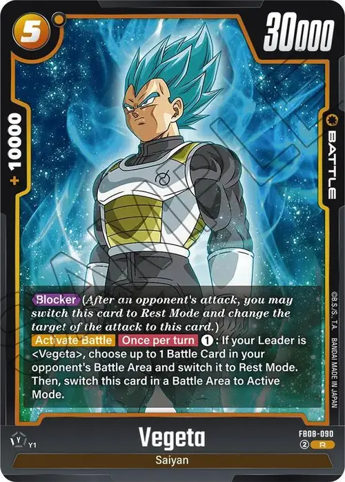 Vegeta card art