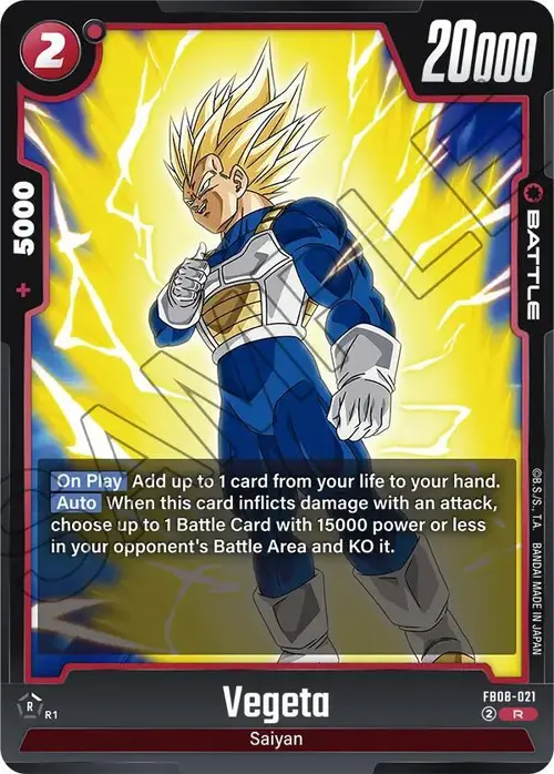 Vegeta card art