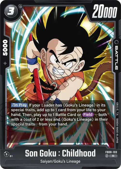 Son Goku : Childhood card art