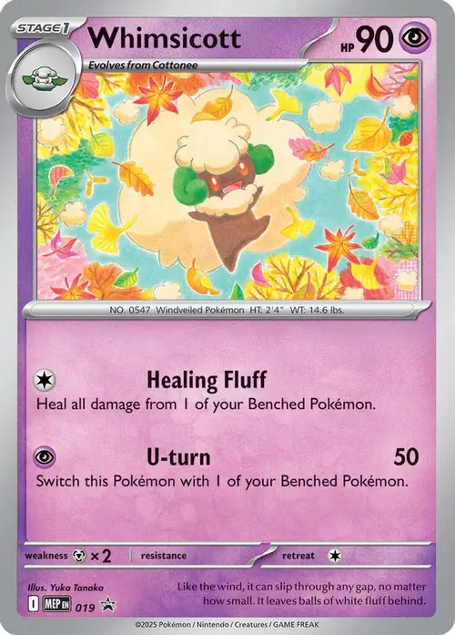Whimsicott (Cosmos Holo) card art