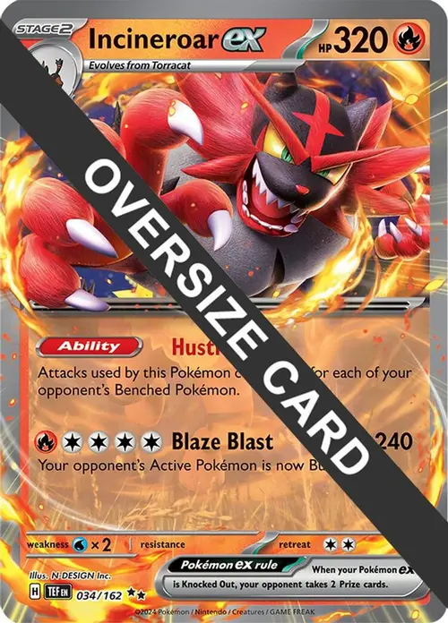 Incineroar ex - 034/162 card art