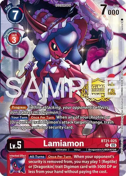 Lamiamon (Championship 25-26 Season 2 Tamers Pack) card art