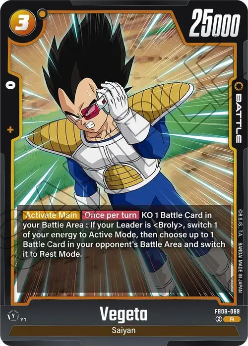 Vegeta card art