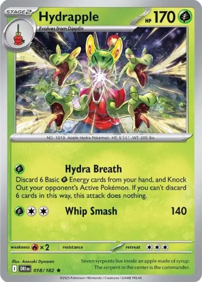 Hydrapple (Cosmos Holo) card art