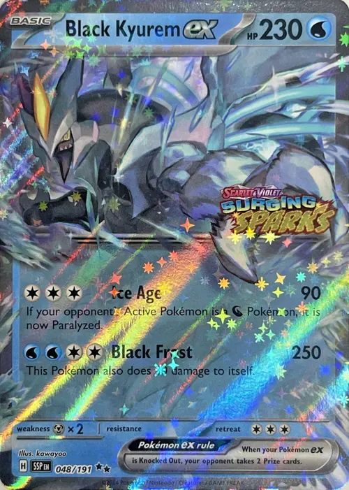 Black Kyurem ex (Surging Sparks Stamped) card art