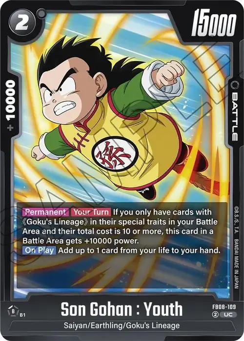 Son Gohan : Youth card art